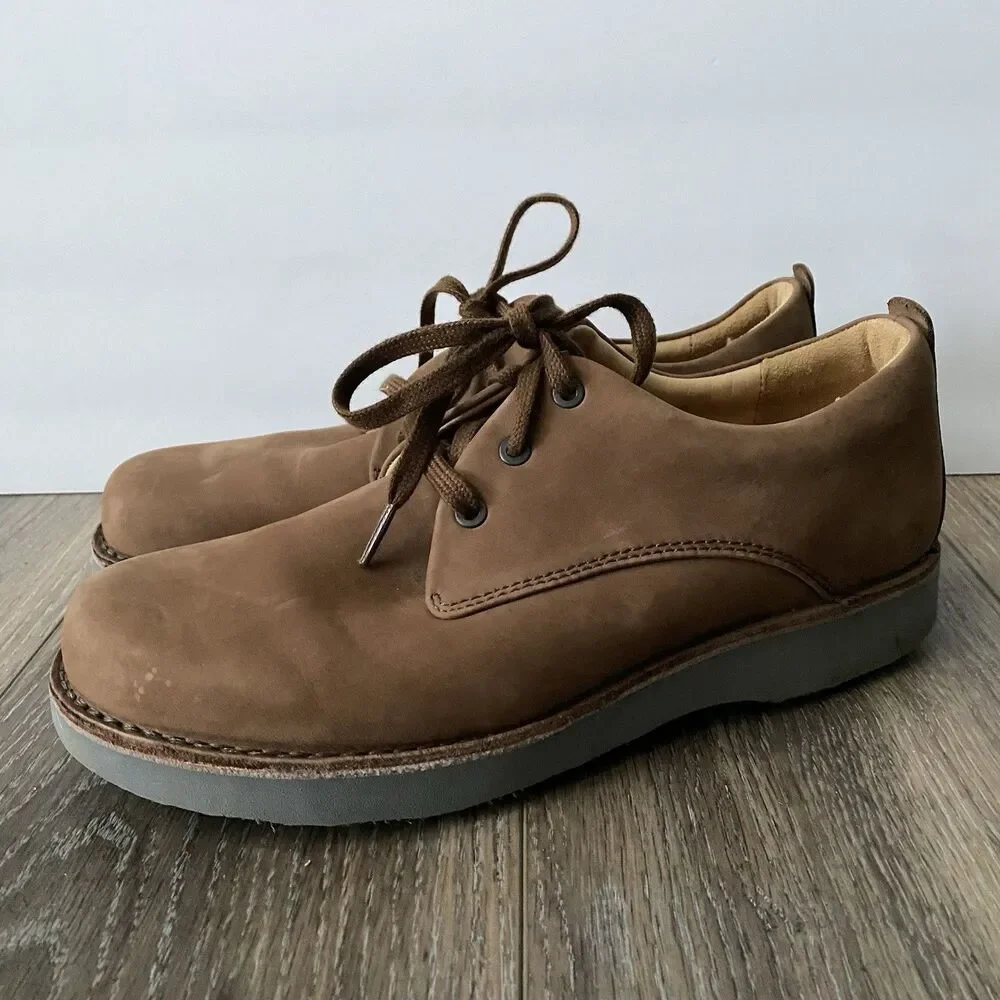 Samuel Hubbard Free Shoes Mens 10 Brown Nubuck Leather Oxford Vibram Comfort